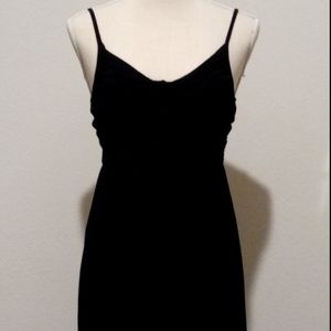 Say What Black Midi Spaghetti Strap Dress